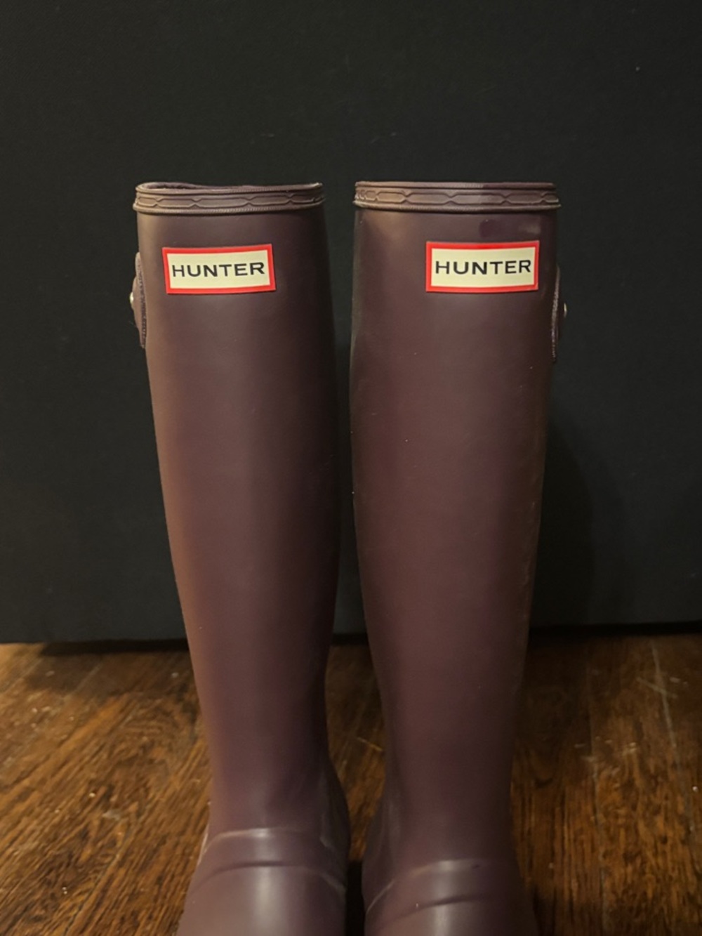 Hunter Women’s Tall Rain Boots in Plum